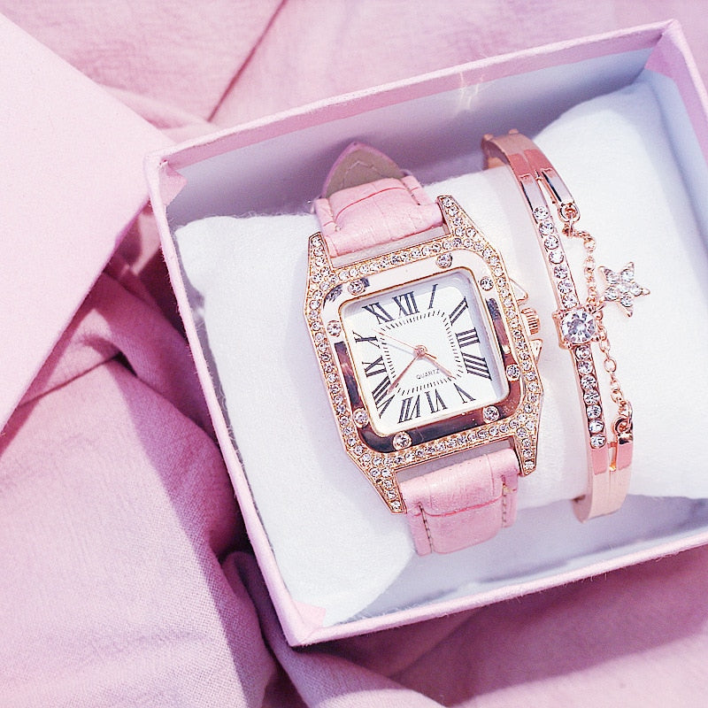 Relógio Feminino Quartz Luxury Diamond